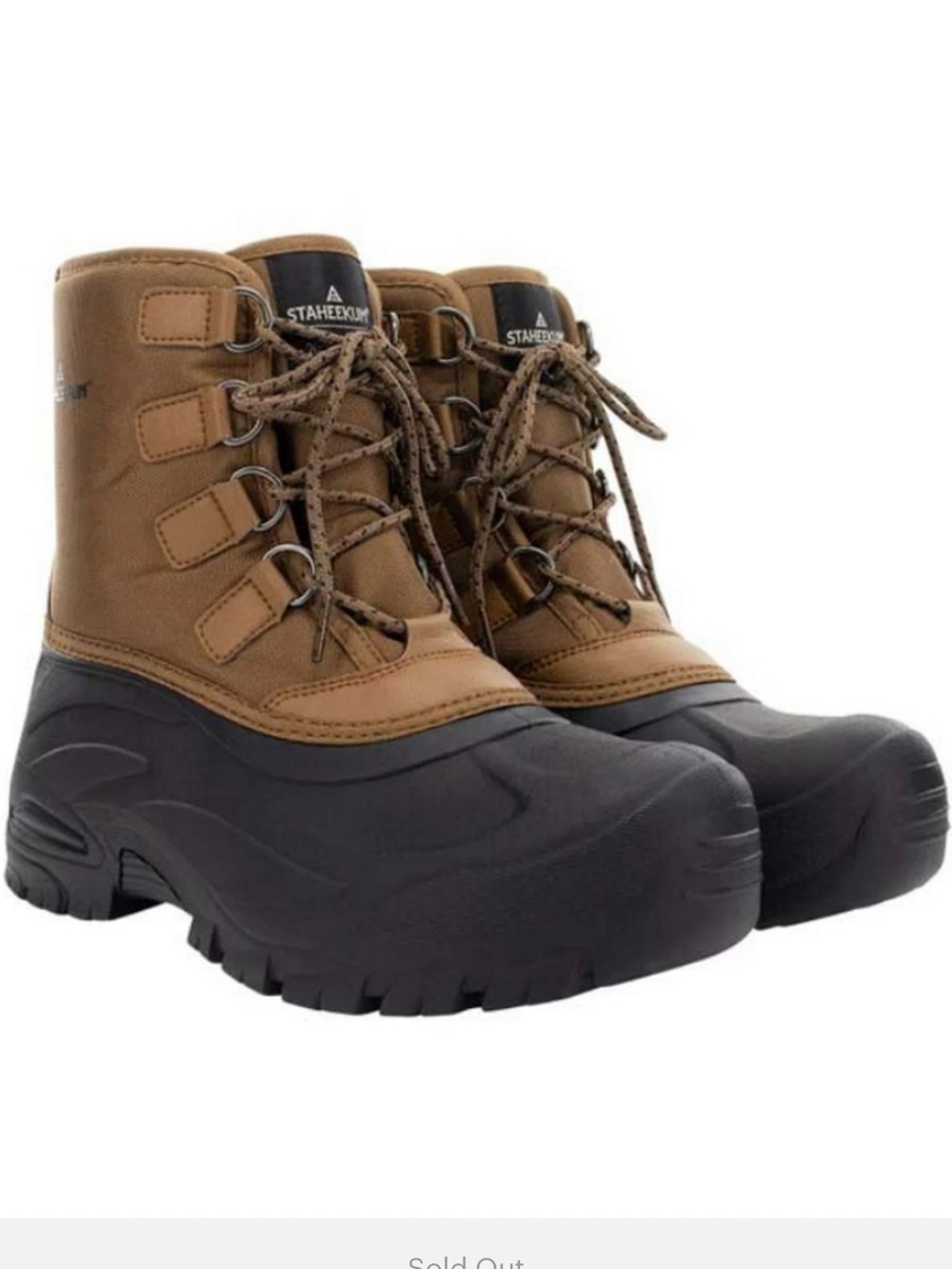 NWT Staheekum Men's Winter Snow Boots Brown Waterproof Insulated Cold Rated -20